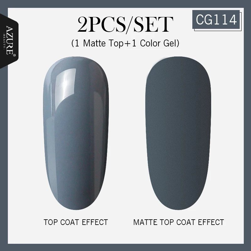CG114Matte Top Coat Лазурная красота матовое верхнее покрытие Гель-лак для ногтей Набор DIY матовый эффект Led Гель-лак для ногтей наборы Полупостоянный УФ-гель для ногтей - Цвет: CG114Matte Top Coat