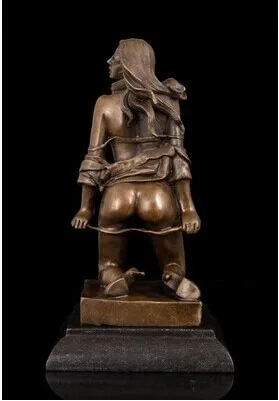 Искусство ремесла медная Западная скульптура голые леди бронзовые