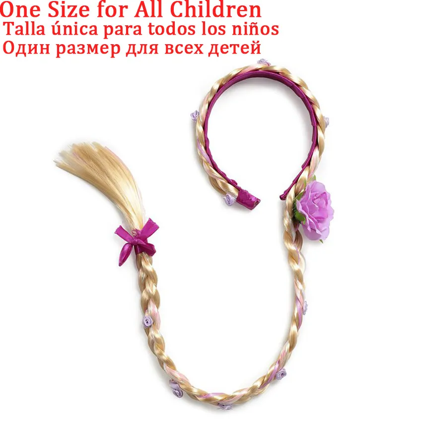 Rapunzel Wig PaMaBa Фэнтези Рапунцель платье принцессы платья Хэллоуин новинка Рапунцель, Косплей Костюм Детское платье для дня рождения на шнуровке - Цвет: Rapunzel Wig