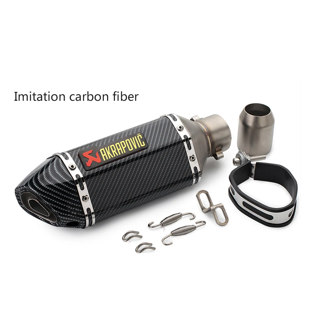 Выхлопная труба Akrapovic для мотоцикла db killer для honda xadv yamaha cygnus 125 portatarga yamaha r6 suzuki gixxer ktm duke 390 - Цвет: Imitation carbon
