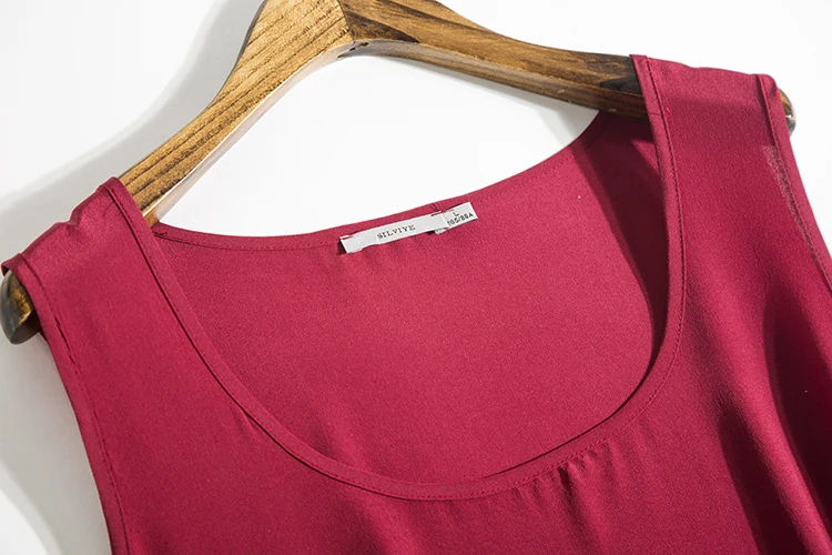 Платье из 100% шелка с карманами летнее платье на бретельках 19M L XL 2019 | Женская