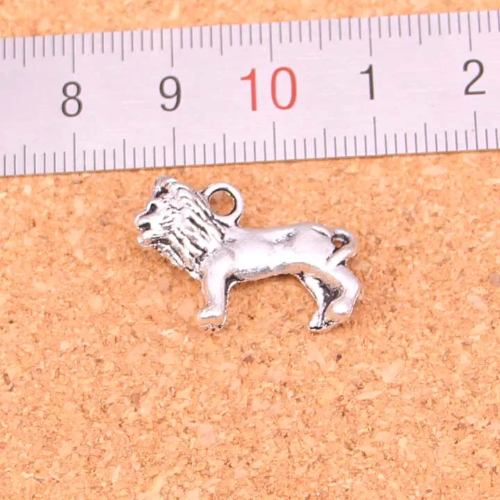 35Pcs Antique Silver Plated lion Charms Diy Handmade Jewelry Findings Accessories 23*15mm |