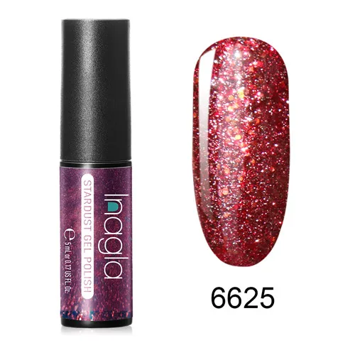 Inagla Starry Series Nail Polish 5ml Red Gold Blue Soak Off UV Gel Polish Glue Lacquer Manicure Nail Art Varnish Tool - Цвет: 6625