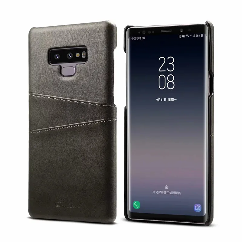 Кожаный чехол для Samsung Note 9 с отделением карт тонкий кожаный чехол-бумажник Galaxy |