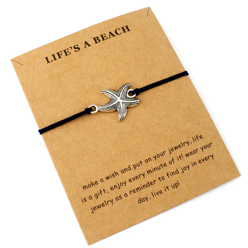 Женские пляжные браслеты Life is a Beach серебристые золотые с изображением осьминога