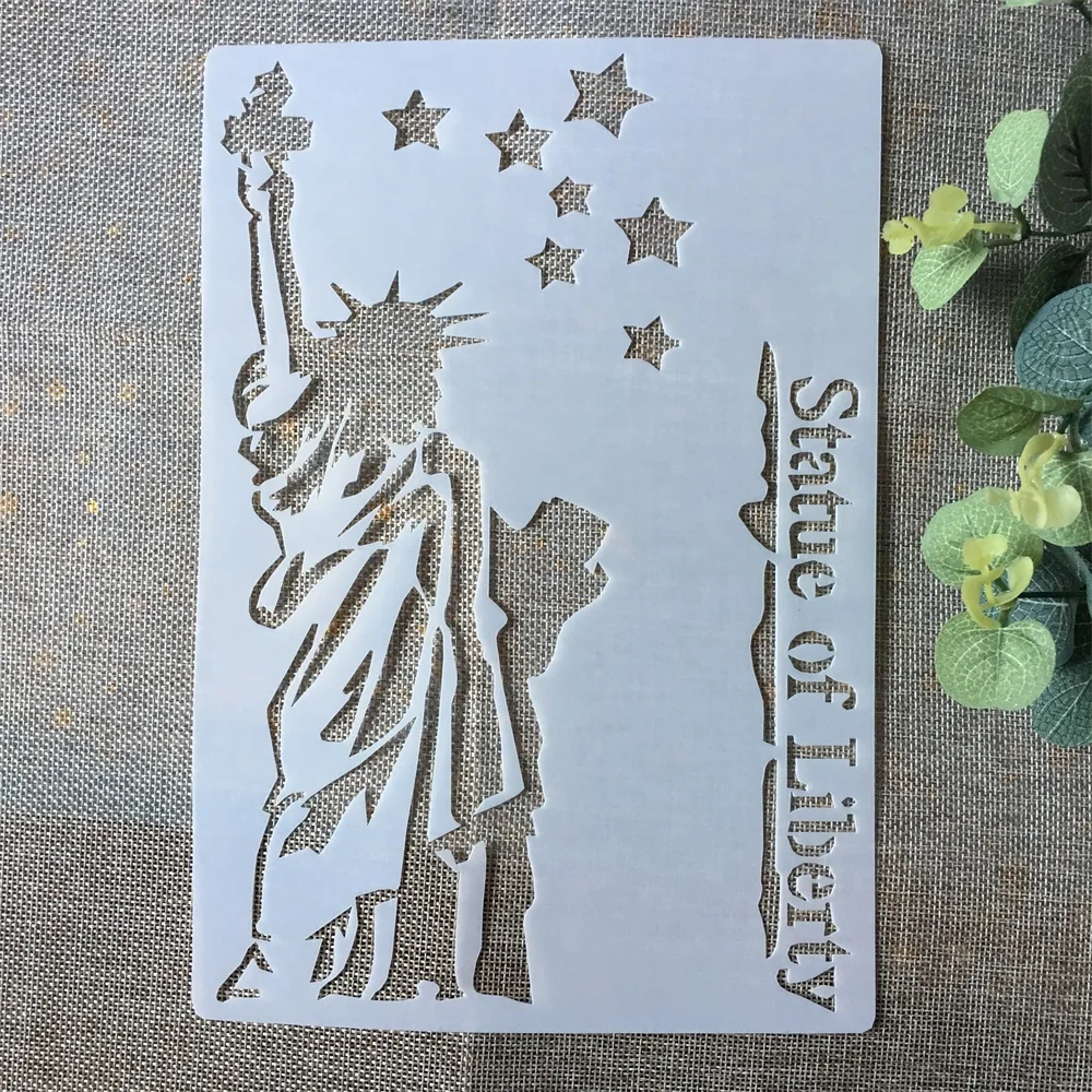 A4 Статуя Свободы DIY Многослойные трафареты картина фотообои шаблон