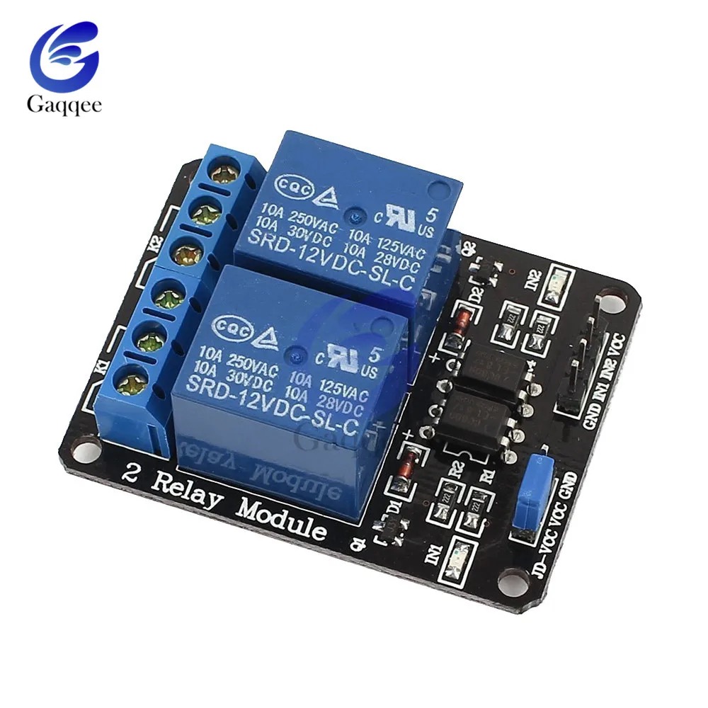 DC 5V 2 канальный релейный модуль с оптомуфтой-изолированный для Arduino Raspberry Pi MEGA 2560 DSP