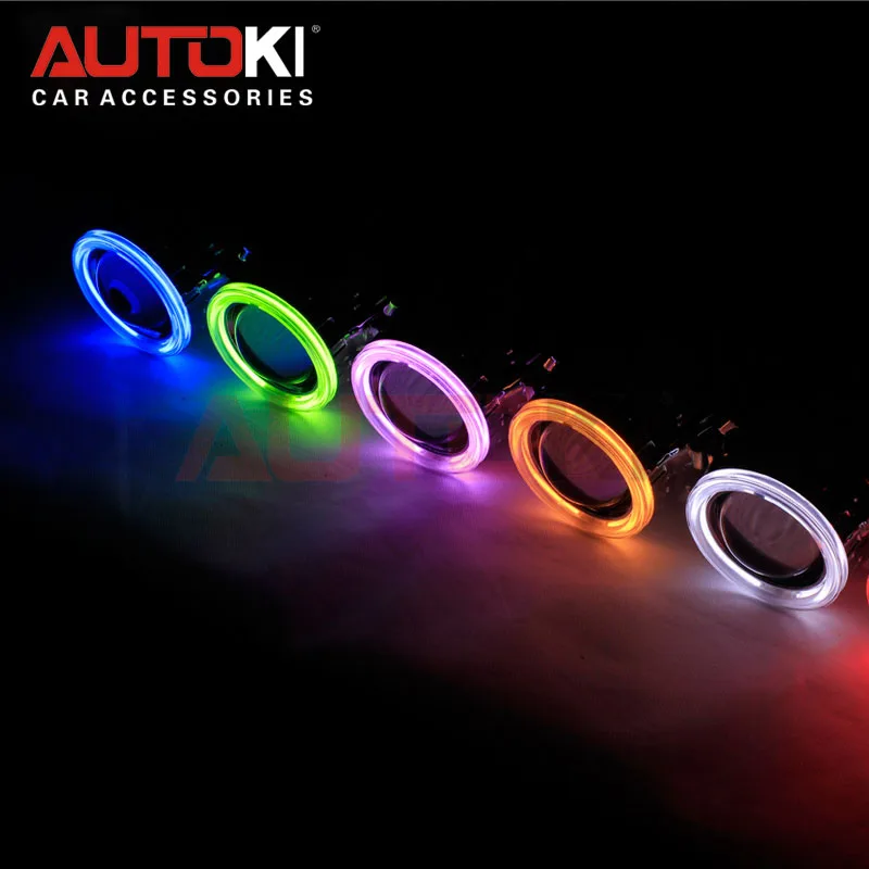 Автомобильный Стайлинг Autoki круглые ангельские глаза кольцо 2 5 дюйма Hid мини