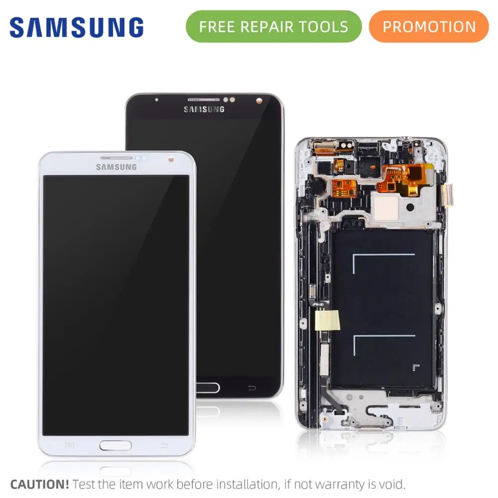 Дисплей для SAMSUNG Galaxy Note 3 LCD N9000 N9005 N900A в сборе с тачскрином на рамке Оригинал черный