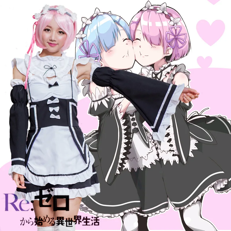 Re:Zero kara Hajimeru Isekai Seikatsu жизнь в альтернативном мире ОЗУ Rem Косплэй костюм горничной