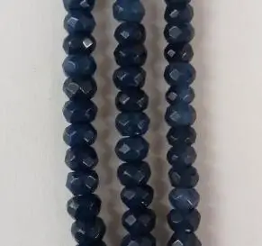 3x4mm Navy Blue Классический темно-синий натуральный камень ювелирные изделия 2*3 мм 3*4 мм Красные Рубины ручной огранки граненые круглые свободные Rondelle красочные сапфиры из бисера - Цвет: 3x4mm Navy Blue