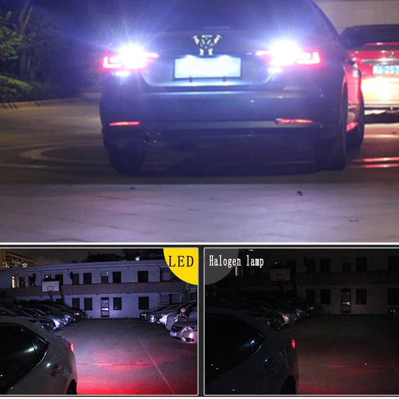 JSTOP высококачественные Светодиодные Автомобильные фонари заднего хода ba15s P21W 6000k