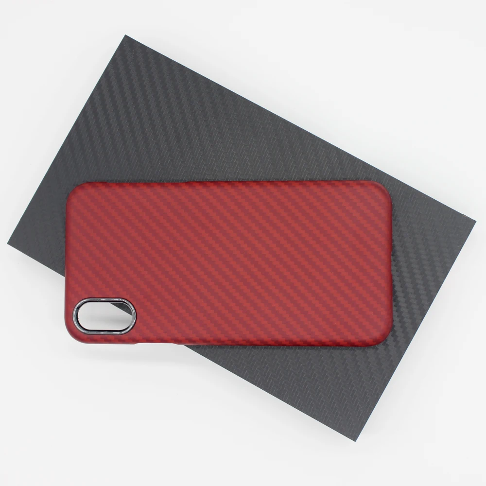 Для iPhone X Case Роскошный тонкий карбоновый чехол Защитный Телефон арамидное