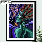 Бабочка женщина цветок Птица Животное OUYIJIA 5D DIY алмазная живопись полная квадратная картина Стразы Алмазная мозаика вышивка