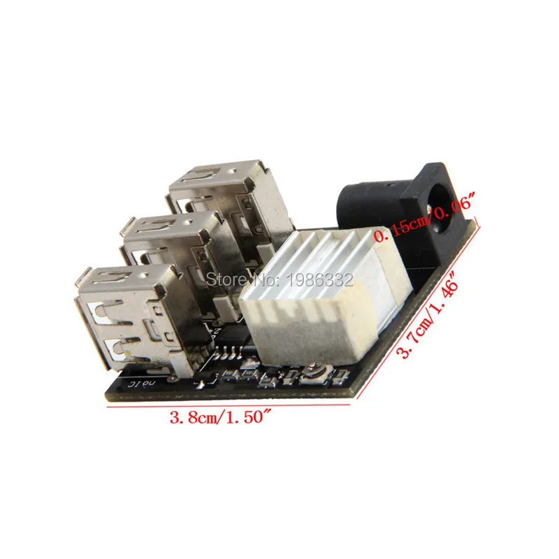 Понижающий модуль для зарядки WS16 3 USB порта 7 14 В постоянного тока 9 12 до 5 8 А блок