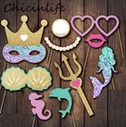 Chicinlife, 1 комплект, реквизит для фотосессии Русалочки на день рождения, вечерние сувениры для девочек, подарок для детского душа, Свадебные Вечерние Декорации Русалочки