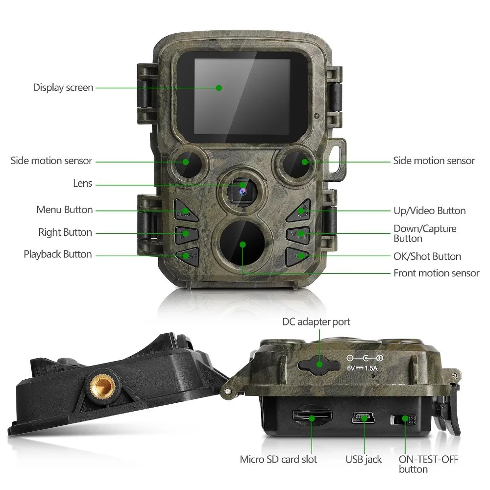 Лес диких животных для охоты камеры 12MP высокой мощности Ночное видение наружного
