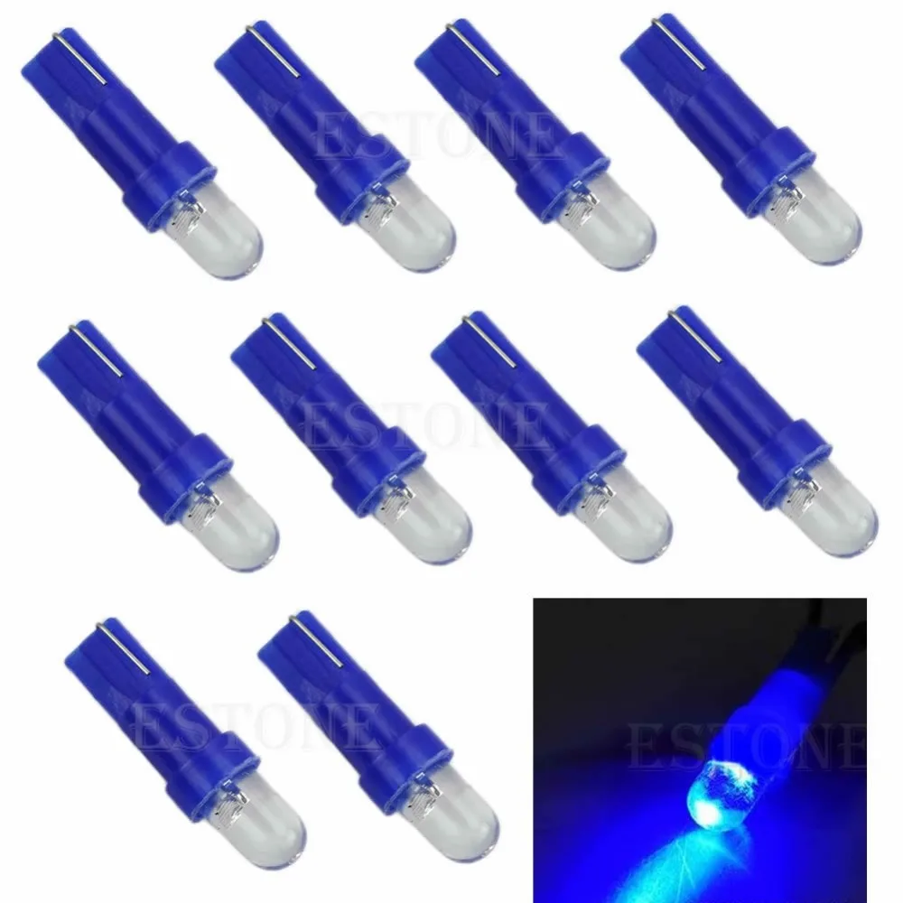

10Pcs T5 12V LED Blue Car Wedge Dashboard DASH Gauge Light Lamp Bulb