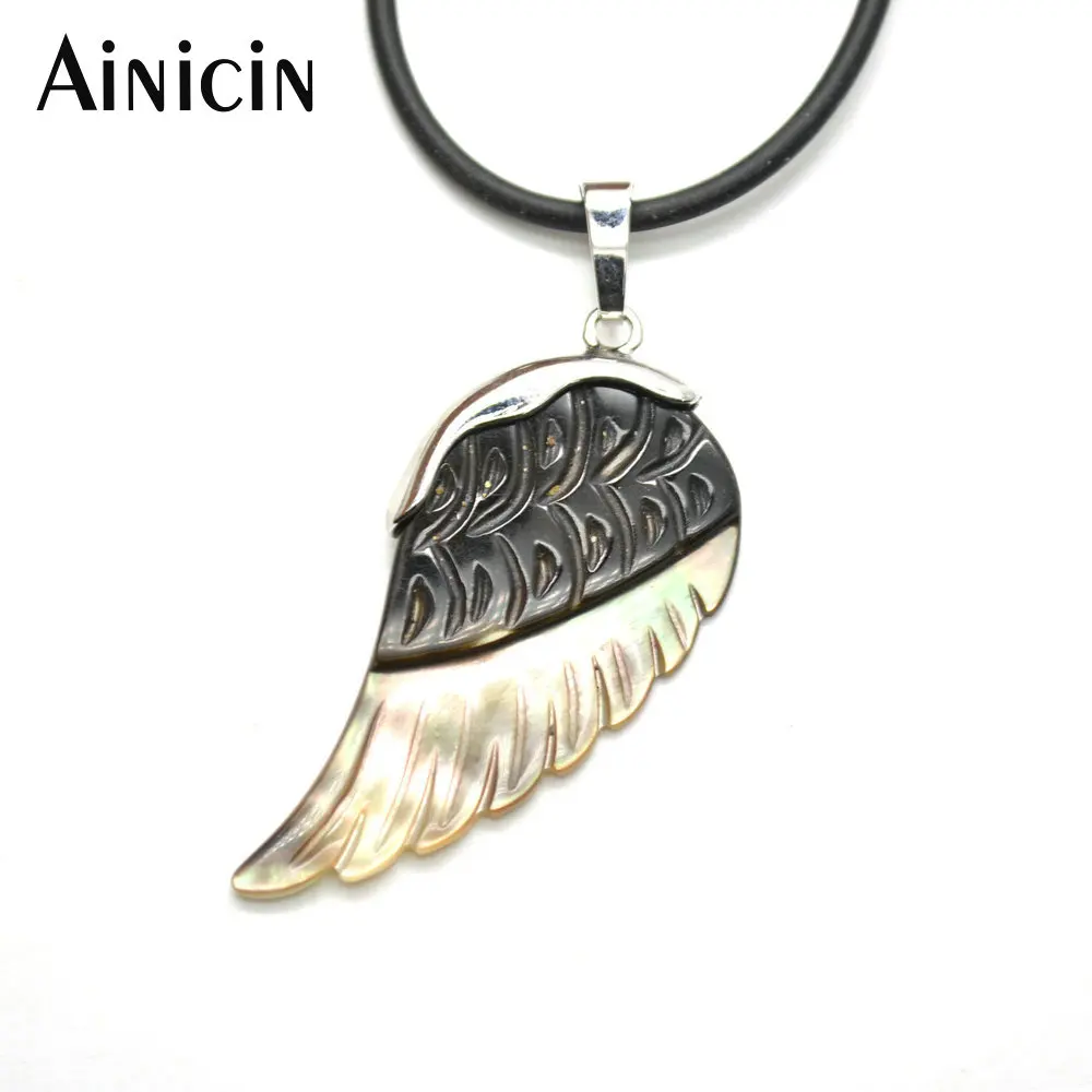 10 шт Новое поступление натуральный корпус резные Угловые Крылья Подвески с 18