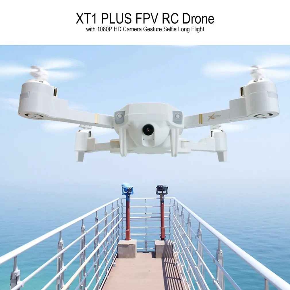 

Attop XT1 PLUS 2,4G FPV складной Радиоуправляемый квадрокоптер Дрон с 720/1080P широкоугольной камерой жест селфи долгий Полет Высота удержания