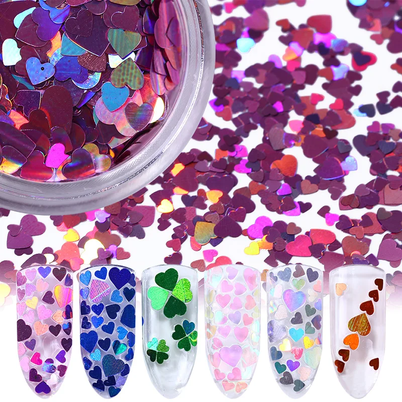 12 коробок блестки сердце пайетки многоразмерные радужные флаконы украшение для