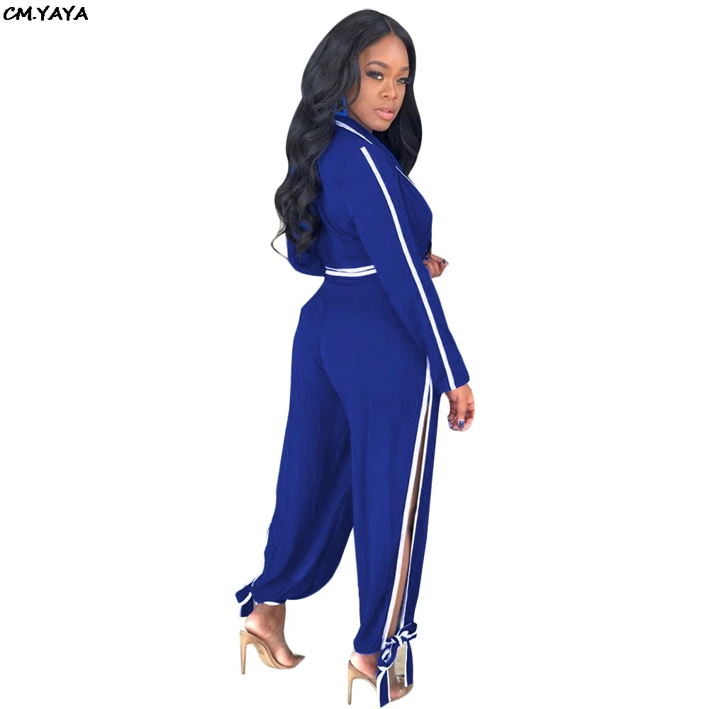 2019 new women summer long sleeve deep v-neck with sashes side split jumpsuit sexy club party romper playsuit 2 color GLS3611 | Женская