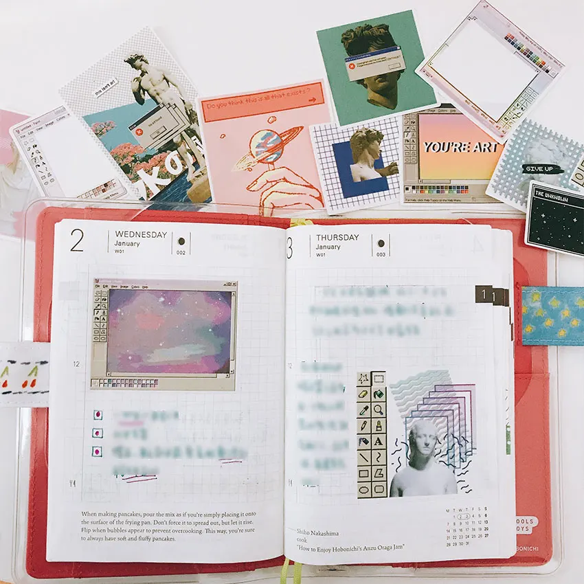 DIY личность наклейки паровой волны серия виртуальных пространство Скрапбукинг журнал альбом Happy planner Ремесла декоративные наклейки