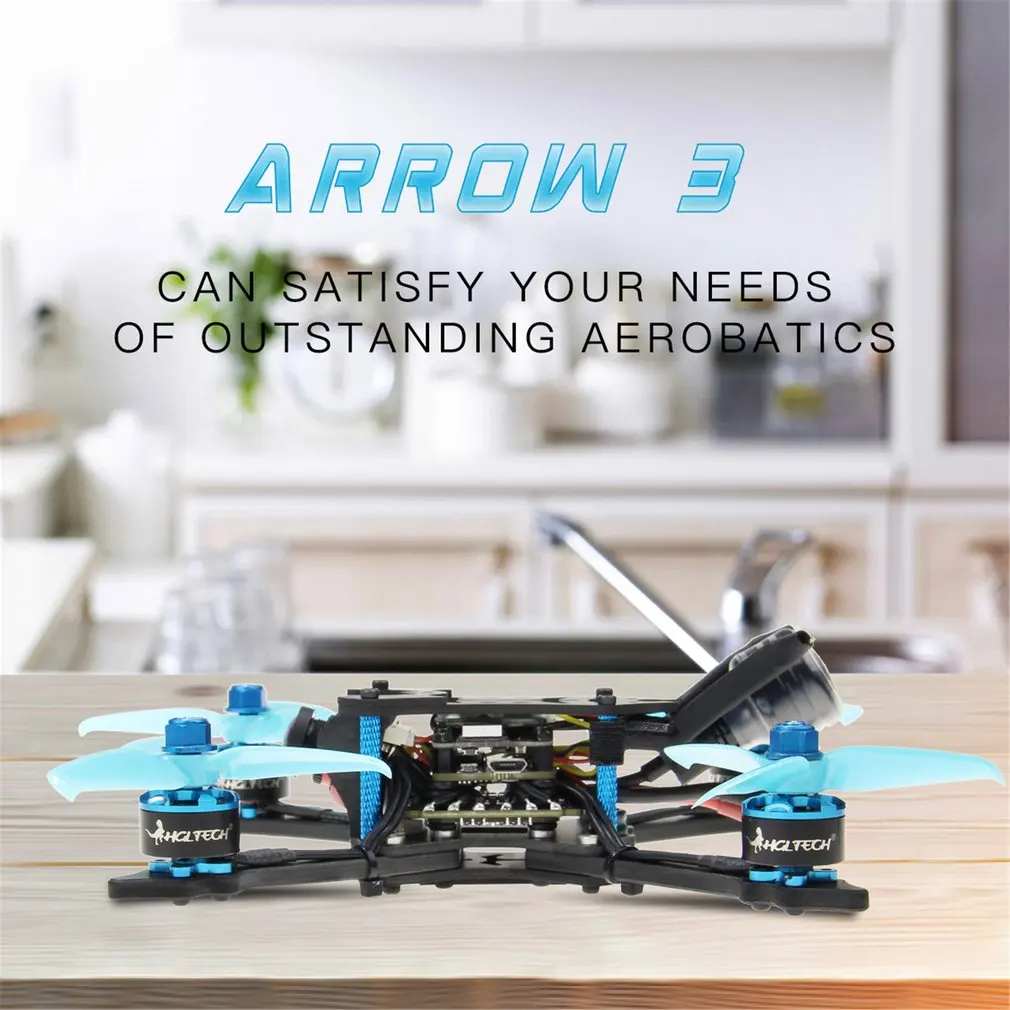 HGLRC Стрела 3 FPV гоночный Дрон 6 S PNP Квадрокоптеры F4 FC 1408 мотор 45A Blheli32 4 в 1 ESC 4 мм Рамка Caddx камера