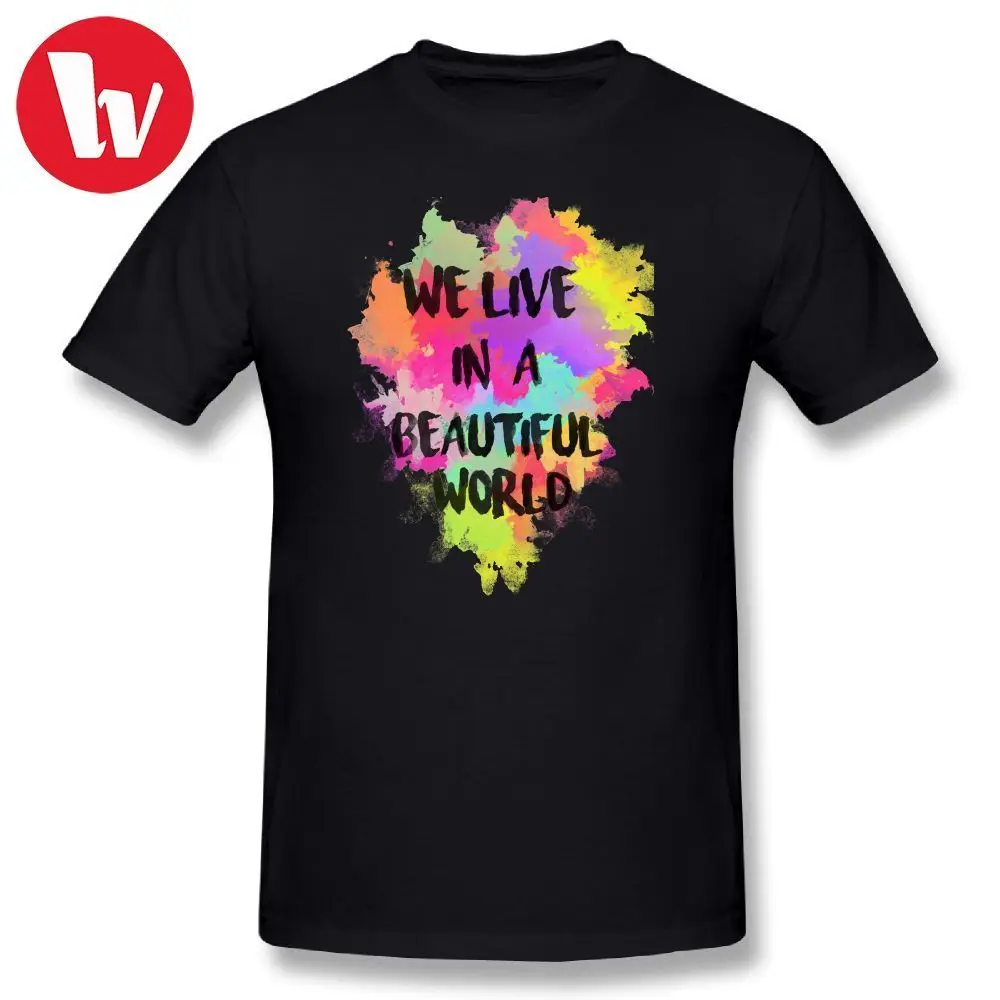 Coldplay футболка одежда мы живём в прекрасном мире акварельные Забавные футболки