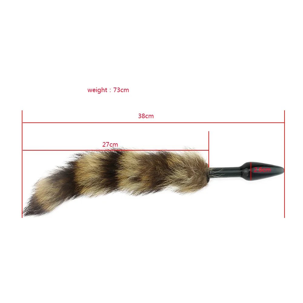 Small Glass Anal Plug Fox Tail Butt Plugs Ass Massage Animal plug Adult Sextoys for Couples Woman Men Cosplay Sex Products | Красота и