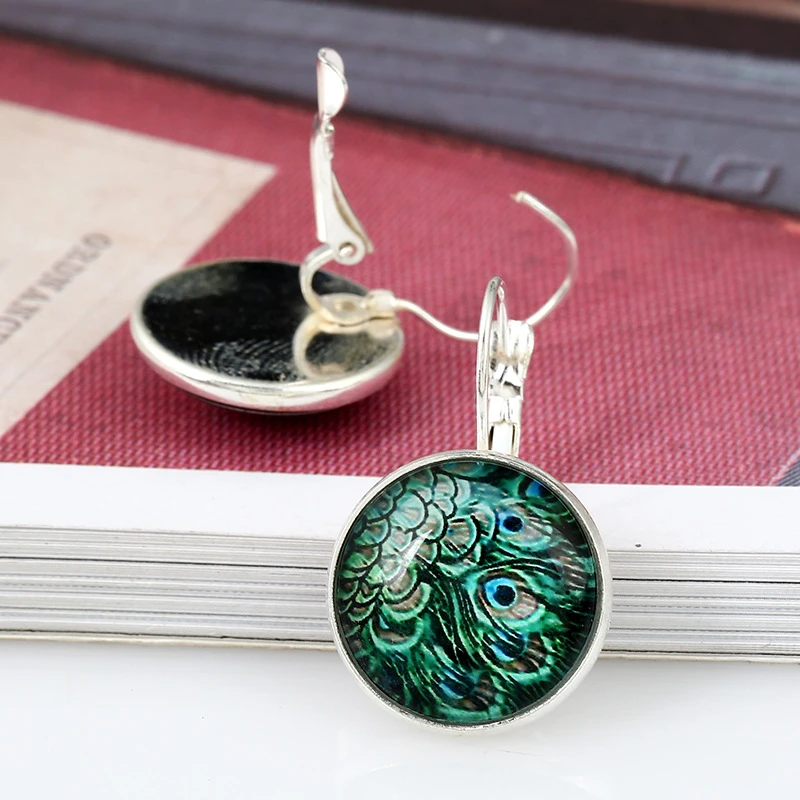 Peacock round pendant earring for women bohemian ethnic drop earrings boho mujer moda bijoux hot fashion Franch Hook jewelry | Украшения и