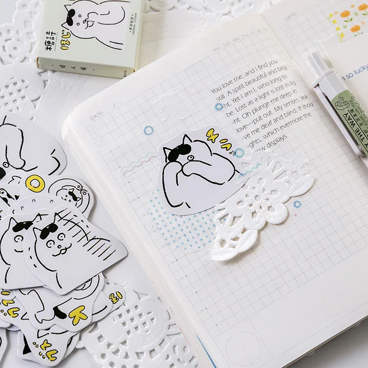 45 шт./пакет Kawaii Fun Cat оформление календарей наклейки Diy Craft Planner альбом для