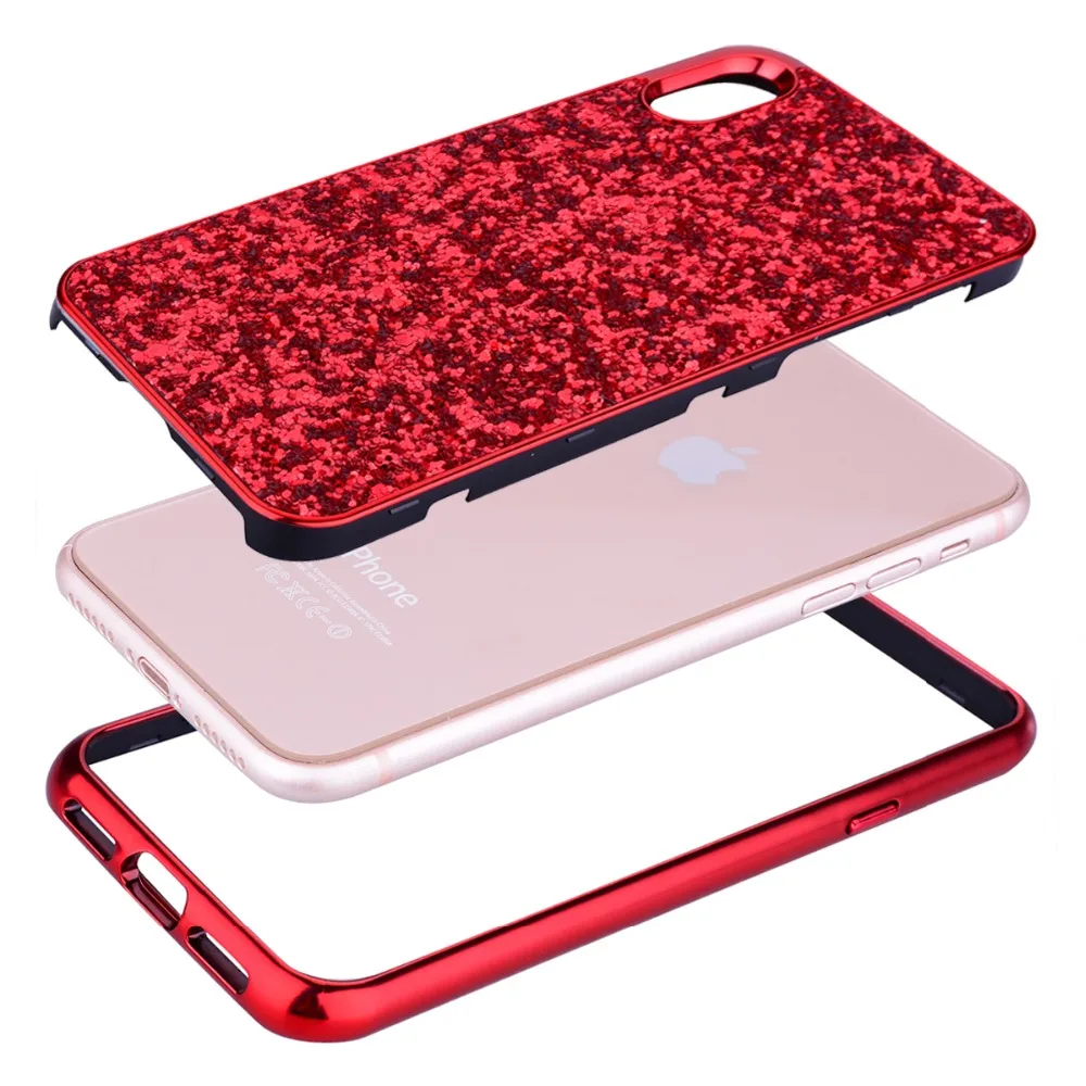 Блестящий чехол с блестящим порошком Кейт для iPhone 12 11 Pro Max Xs XR X 8 7 6s 6 Plus мигать