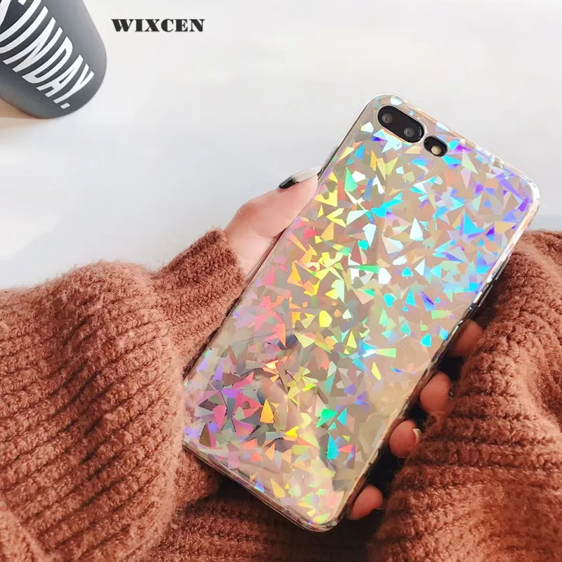Роскошный блестящий чехол для телефона с алмазным узором IPhone X 7 7plus 6 6s 8 6plus