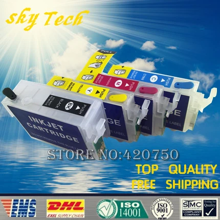 Пустые пополняемые картриджи для Epson T1401 T1404 подходит TX560WD NX635 WF 3520 3530 TX620FWD и т. д. с