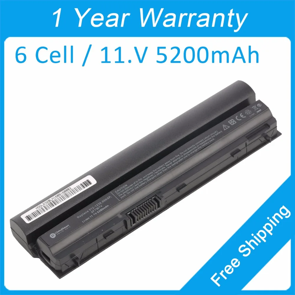 

New 6 cell laptop battery 09K6P 0F7W7V 5X317 FN3PT 312-1239 312-1446 451-11702 451-11980 for dell Latitude E6120 E6220 E6230