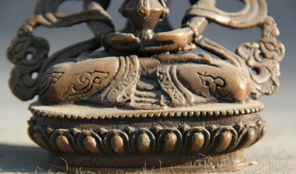 Старая Тибет буддизм бронзовая Амитаюс долголгия богиня Будда статуя S0706|statues