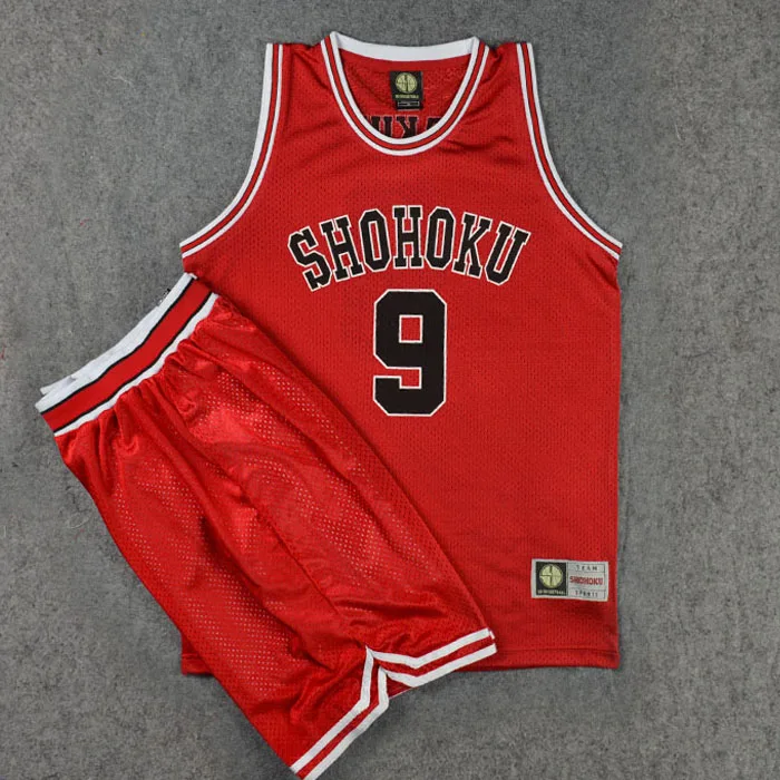 

Cosplay Costume Shohoku NO.9 Kakuta Satoru Basketball Jersey Sets (Shorts + Top) Men's Jersey Anime Cosplay M-XXL