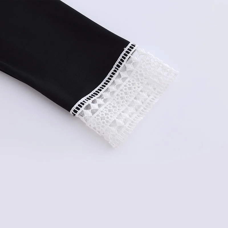 Черное платье с белым воротником офисное женское черное DD1506|Женские платья| |