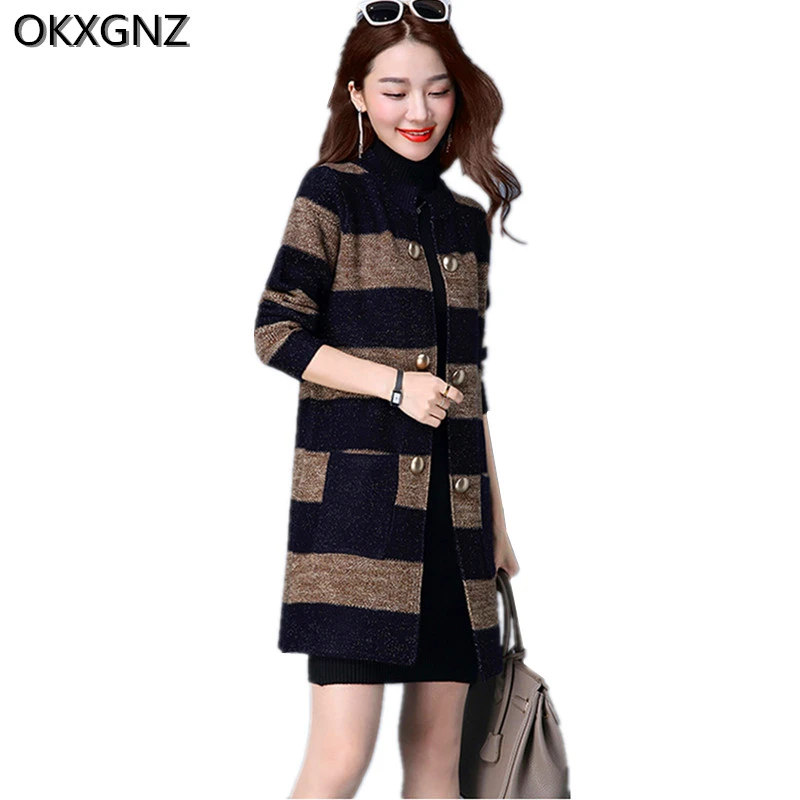 Женский трикотажный кардиган средней длины с длинным рукавом|knitted cardigan|womens sweater