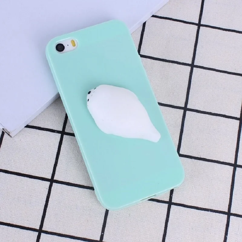 3D милый мягкий чехол для iphone XR 5 5S 5se 6 6s силиконовый Сжимаемый игрушки 7 plus сумки |