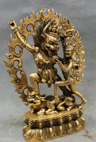 Оптовая продажа с завода 8 дюймов отметка тибетская латунная буддийская статуя