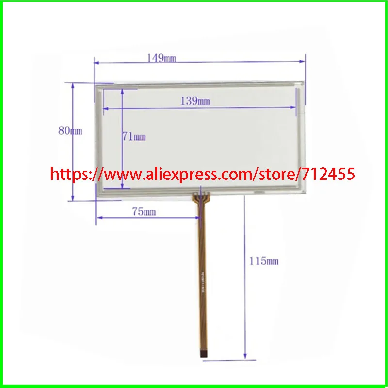 Новый 149*80 6 дюймов 149 мм * 80 4 провода сенсорный экран для sony XAV E622 63 Экран Панель