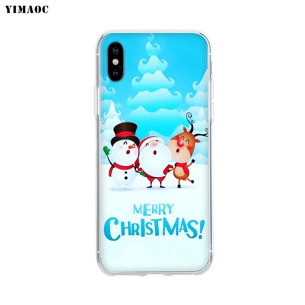 YIMAOC Рождественский снеговик самый Чудесный мягкий чехол из ТПУ для iPhone 8 7 6 6S Plus 5 5S