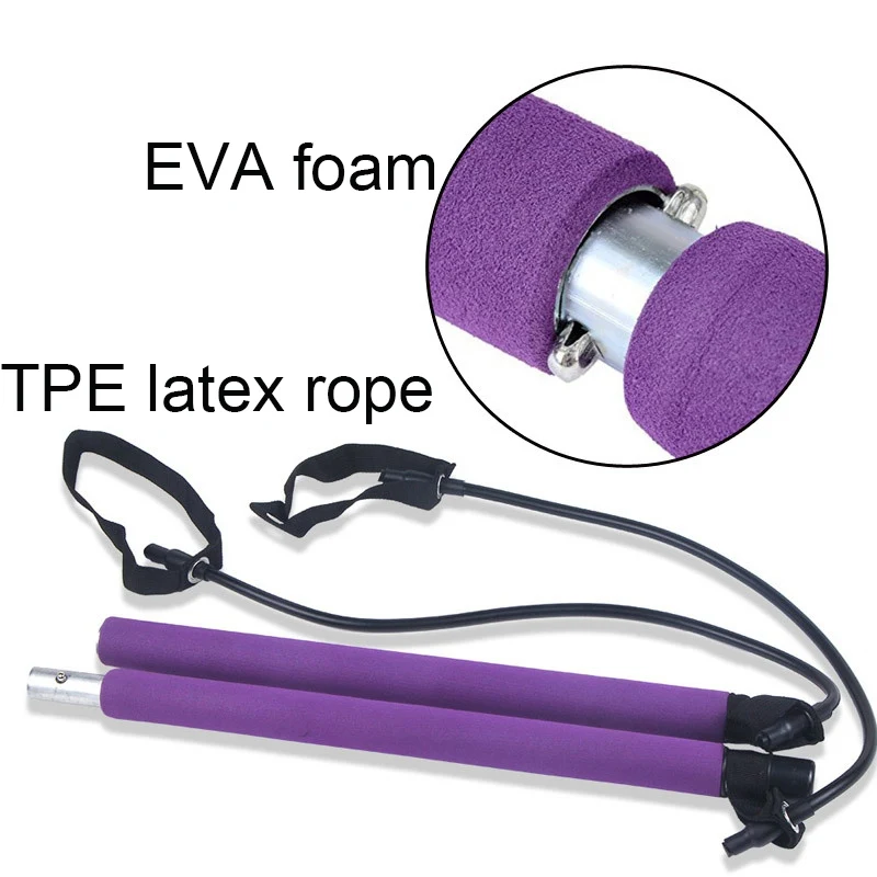Pilates Bar Lightweight Resistance Band And Toning Home Gym Trainer Portable Total Body Workout Yoga Fitness Stretch | Спорт и