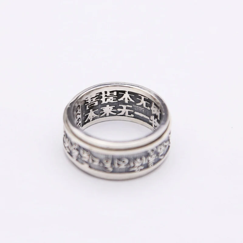 Мужское кольцо из серебра 100% пробы в этническом стиле