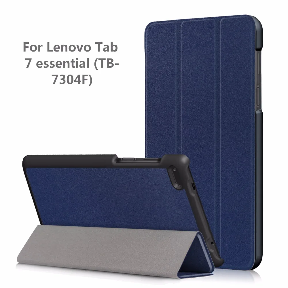 Тонкий защитный чехол для планшета Lenovo Tab 7 Essential TB 7304F 7304I 7304X (2017 выпуск) подставка смарт + подарок|case for lenovo