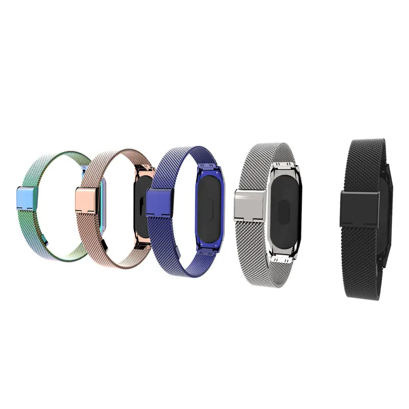 Сменный ремешок mi Band 4 из нержавеющей стали, ремешок для часов Xiaomi mi Band 3 4 Bractlet, аксессуары, регулируемый ремешок M3
