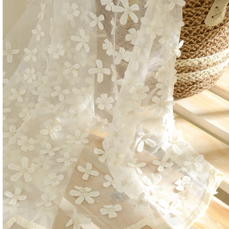 2018 корейские тюлевые занавески с вышивкой и тиснением шторы для спальни оконные