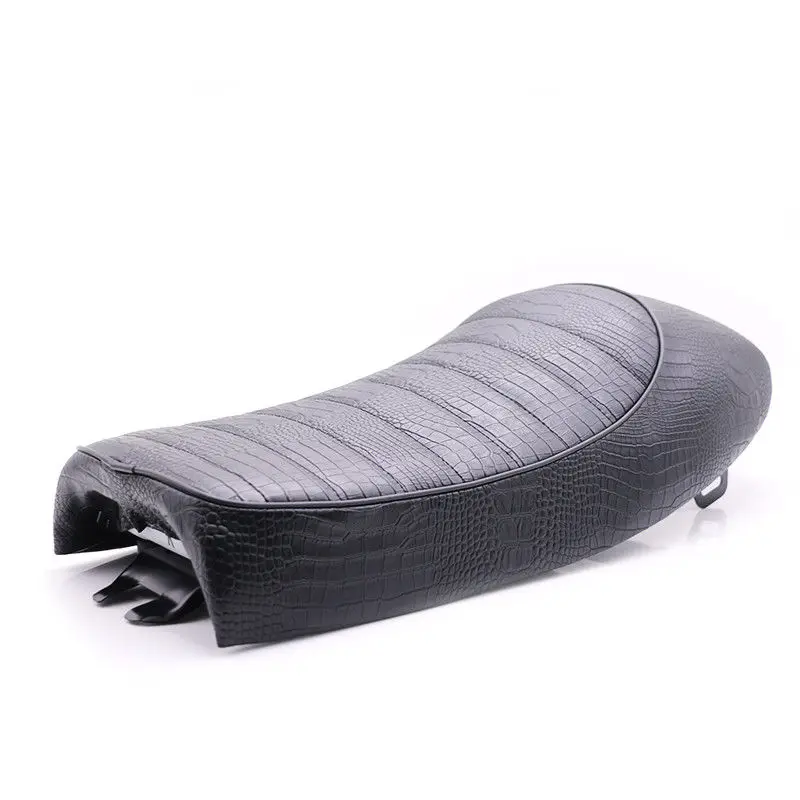 

Black Crocodile Skin Hump Seat For Harley Honda Suzuki Universal Cafe Racer